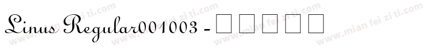 Linus Regular001003字体转换
